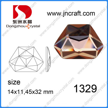 11X14mm Irregular plana Abck Cristal strass cristal para decorações